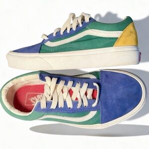 Vans Low Top Sneakers in Blue, Green & Yellow